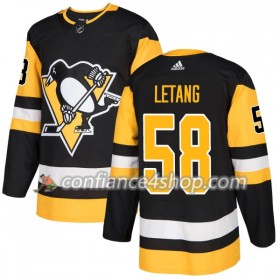 Adidas Maillot de Hockey Pittsburgh Penguins Kris Letang 58 2017-2018 Noir Authentic - Homme